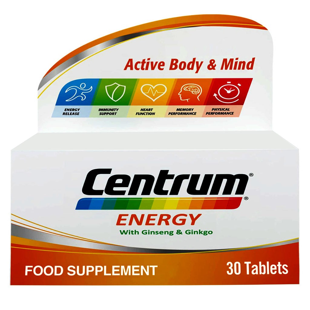 Centrum Energy Adult Multivitamin Supplement Tablets With Ginseng & Gi ...