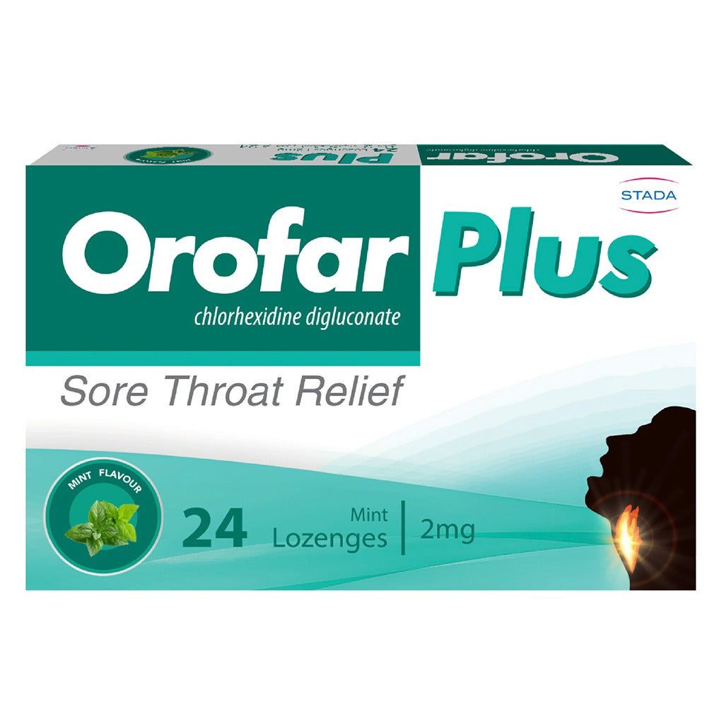 Orofar Plus Sore Throat Relief Lozenges, Mint Flavor, Pack of 24's