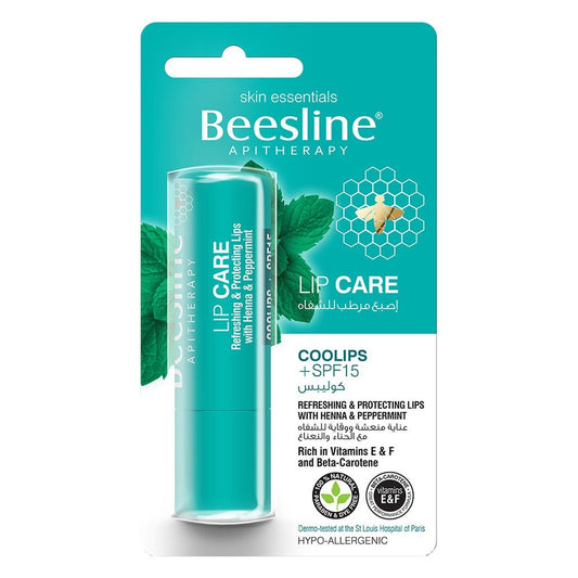Beesline® Apitherapy Lip Care Stick Cool Lips SPF 15 مع فيتامين E وF 4 جم