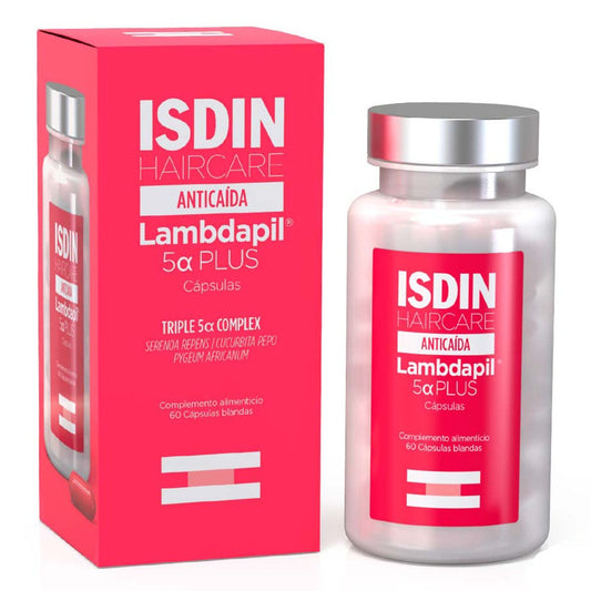 Isdin Haircare Anticaida Lambdapil 5α Plus Anti-Hair Loss Supplement Capsules, Pack of 60's
