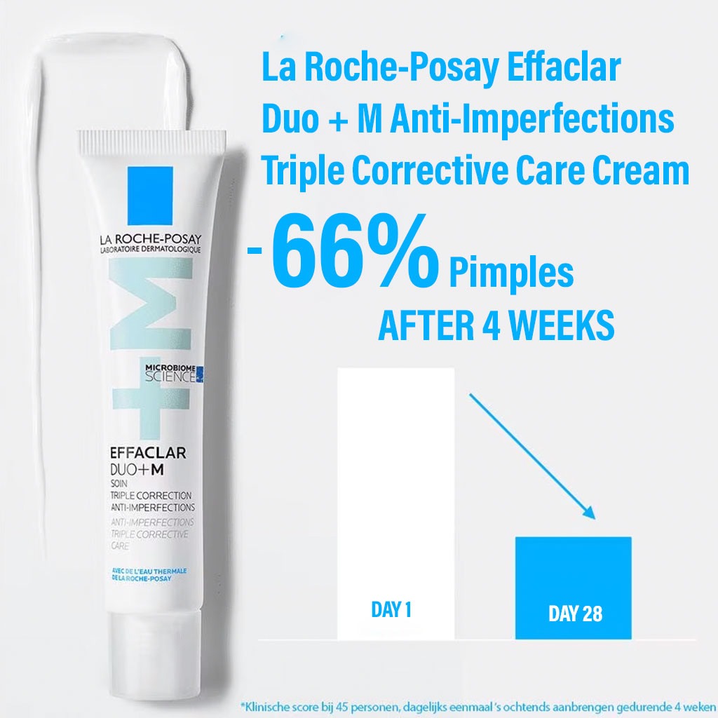 La Roche-Posay Effaclar Duo + M Anti-Imperfections Triple Corrective Care Cream For Oily & Acne-Prone Skin 40ml