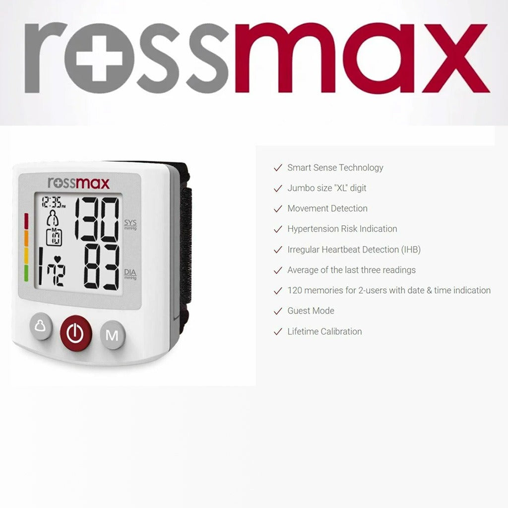 Rossmax BQ705 Deluxe Automatic Wrist Blood Pressure Monitor