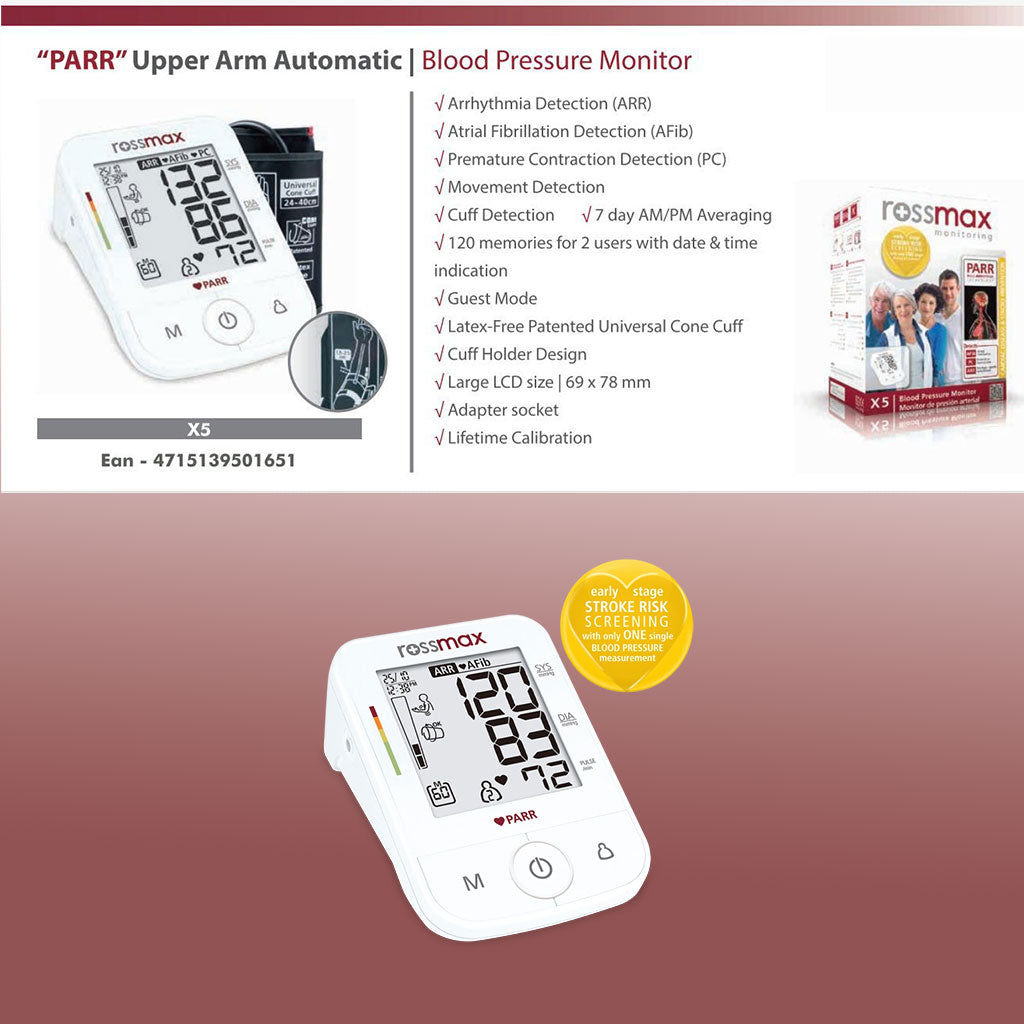 Rossmax X5 Automatic Blood Pressure Monitor