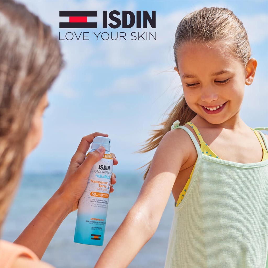 Isdin Pediatrics Fotoprotector Wet Skin Transparent Spray With SPF50+ 250ml