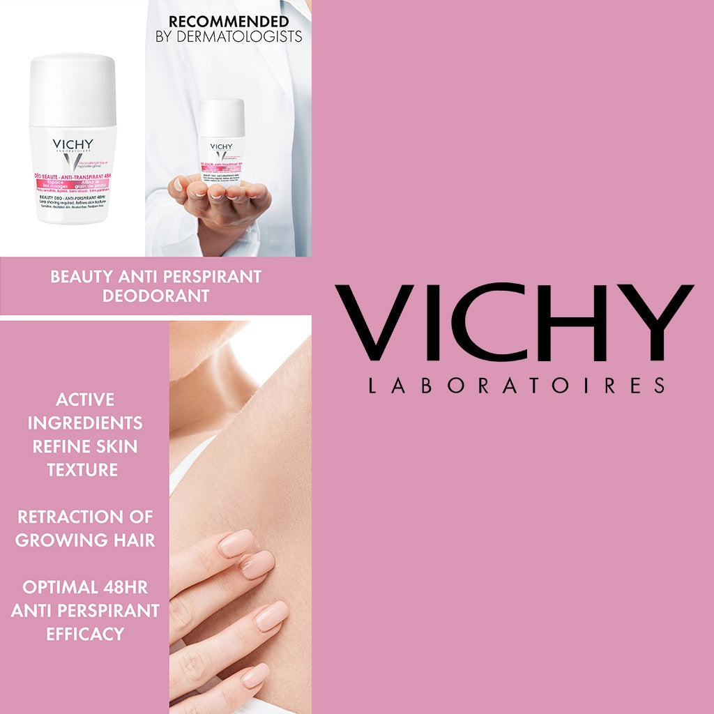 Vichy 48 Hours Anti Perspirant Beauty Deodorant Roll-On For Women 50ml