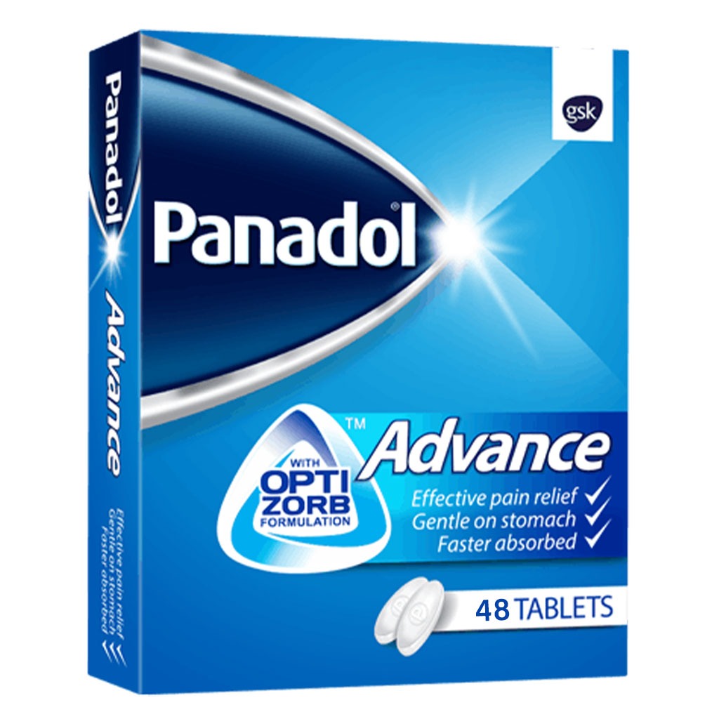 Panadol Advance Paracetamol 500mg Tablets For Fever And Pain Relief, Pack of 48's