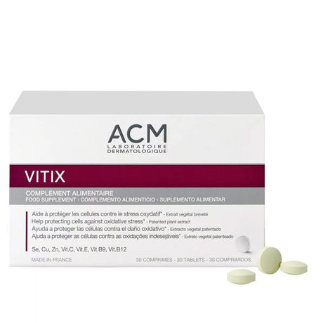 ACM Vitix Tablets, Antioxidant Dietary Supplement For Vitiligo, Pack of 30's