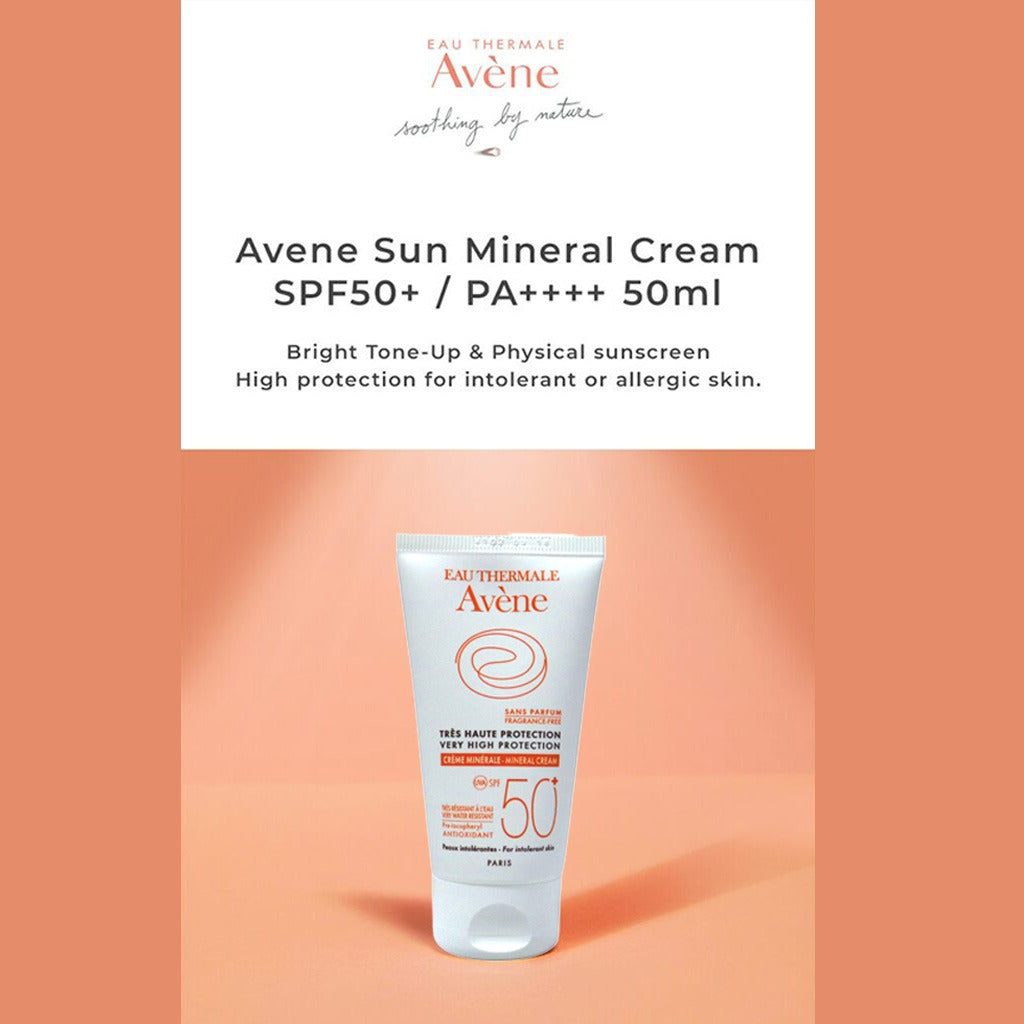 Avene SPF50+ Mineral Sunscreen Cream For High Sun Protection 50ml