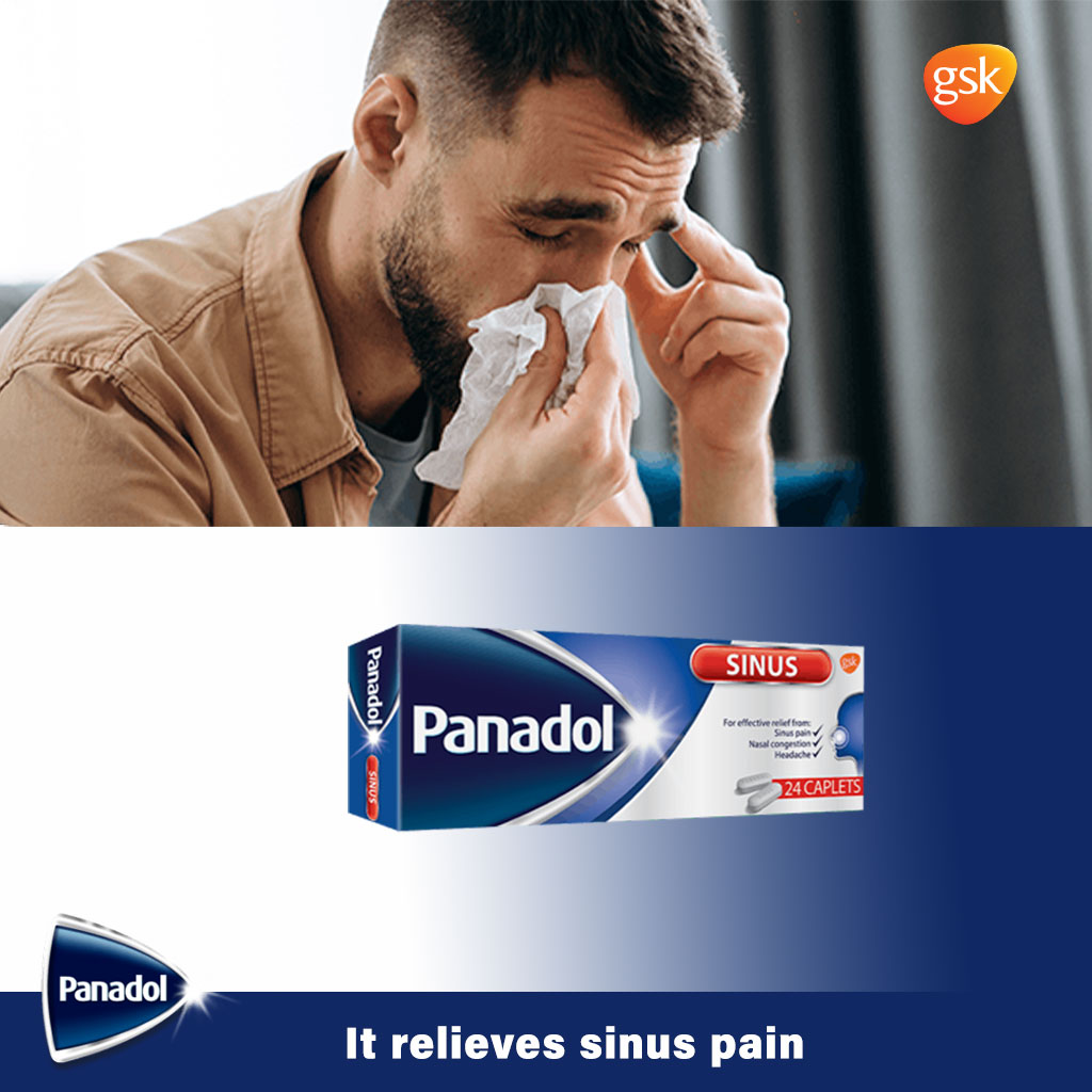 Panadol Sinus Caplet For Sinus Pain, Nasal Congestion & Headache, Pack of 24's