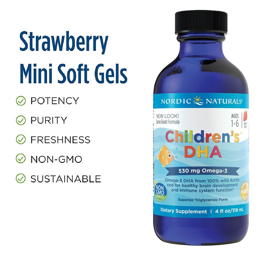 Nordic Naturals Children's DHA Omega 3 530 mg Syrup 119 mL