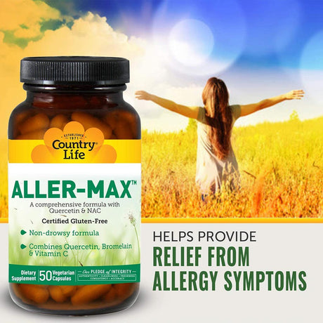 Country Life Aller-Max Vegetarian Capsule With Quercetin, Bromelain & Vitamin C, Pack of 50's