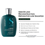 Alfaparf Milano Semi Di Lino Reconstruction Reparative Sulfate Free Low Shampoo, Professional Reconstruction Treatment For Damaged Hair 250ml