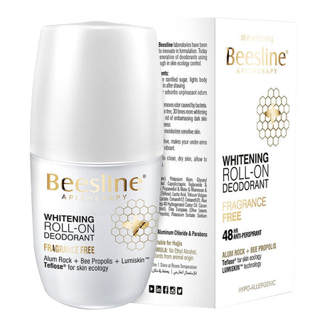 Beesline® Apitherapy Whitening Deodorant Roll-On Fragrance Free 50 mL