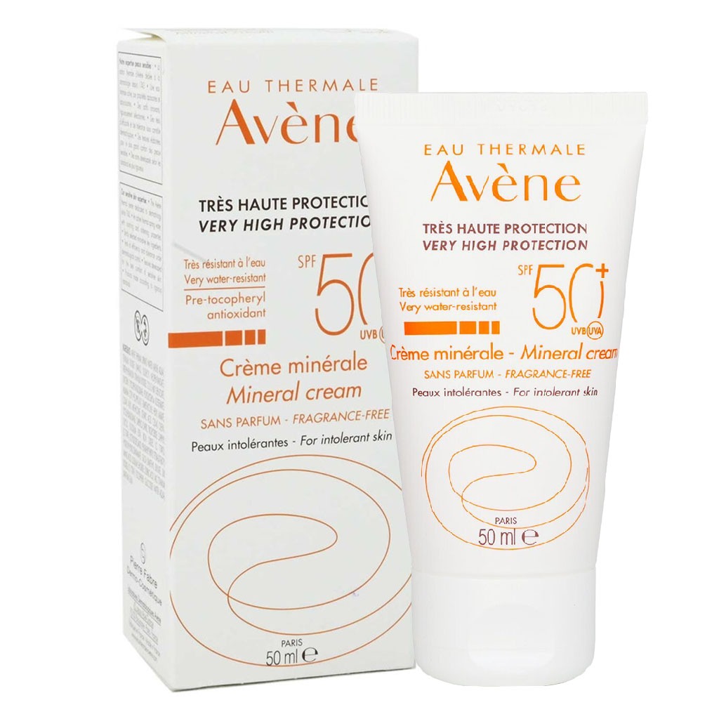 Avene SPF50+ Mineral Sunscreen Cream For High Sun Protection 50ml