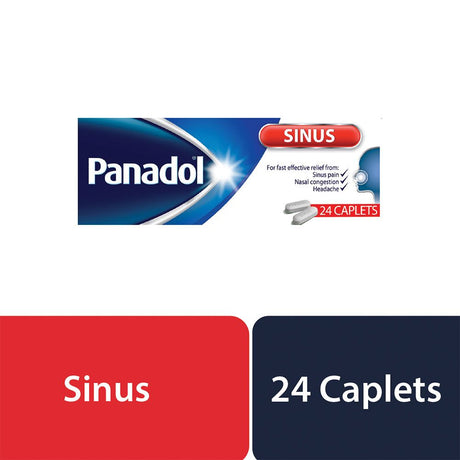 Panadol Sinus Caplet For Sinus Pain, Nasal Congestion & Headache, Pack of 24's