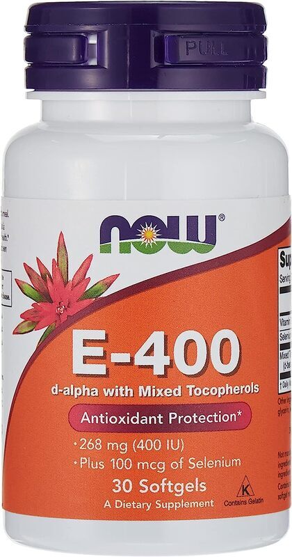 Now E-400 Antioxidant Mixed Tocopherols 30s