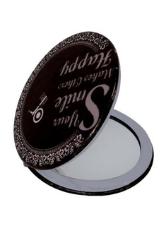 Or Bleu Round Pocket Mirror Black CT-512