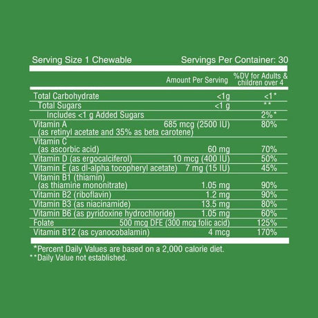 Nutritionl Vitamin Animals Kids Chew Tabs 30's