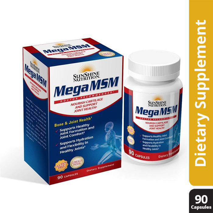 Sunshine Nutrition Mega MSM Capsules 90's Sunshine Nutrition