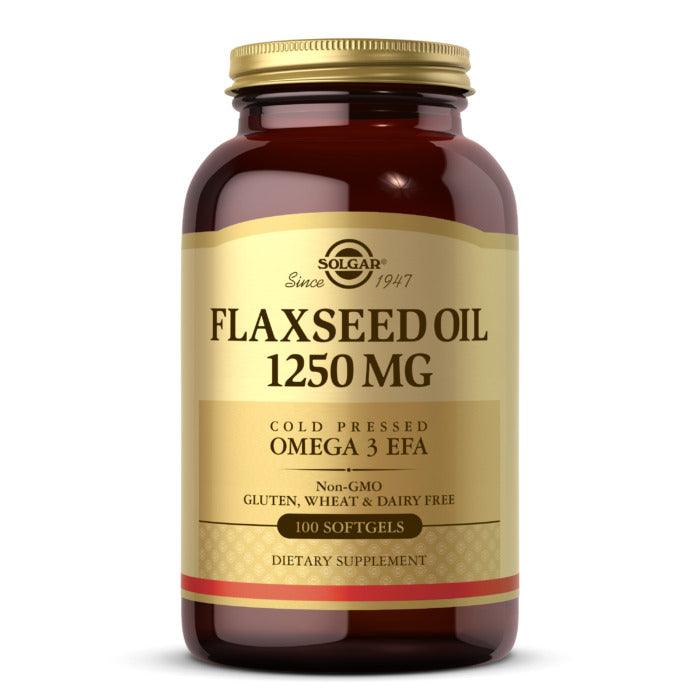 Solgar Flaxseed Oil, 1250 mg, 100 Softgels