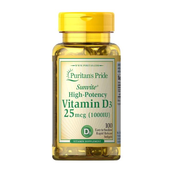 Puritan's Pride High Potency Vitamin D3 1000Iu, 100 Caplets