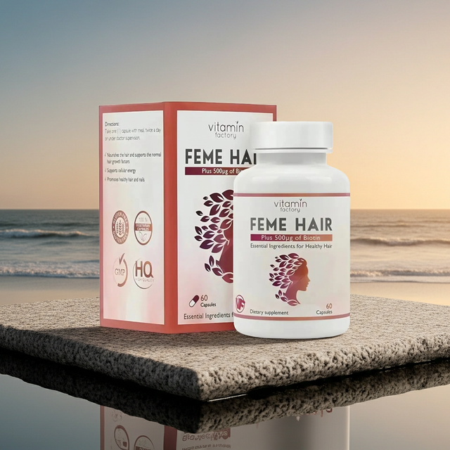 Feme Hair Growth Supplement - 60 Capsules | Premium Formula Vitamin Factory