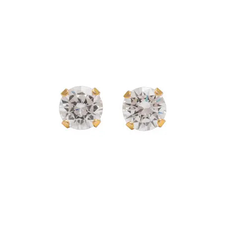 Studex Gold Plated Tiff 6mm Cubic Zirconia