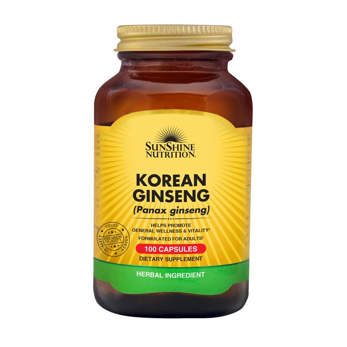 Sunshine Nutrition Korean Ginseng 100 Capsules