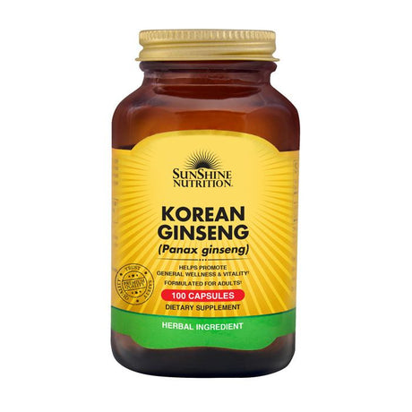 Sunshine Nutrition Korean Ginseng 100 Capsules