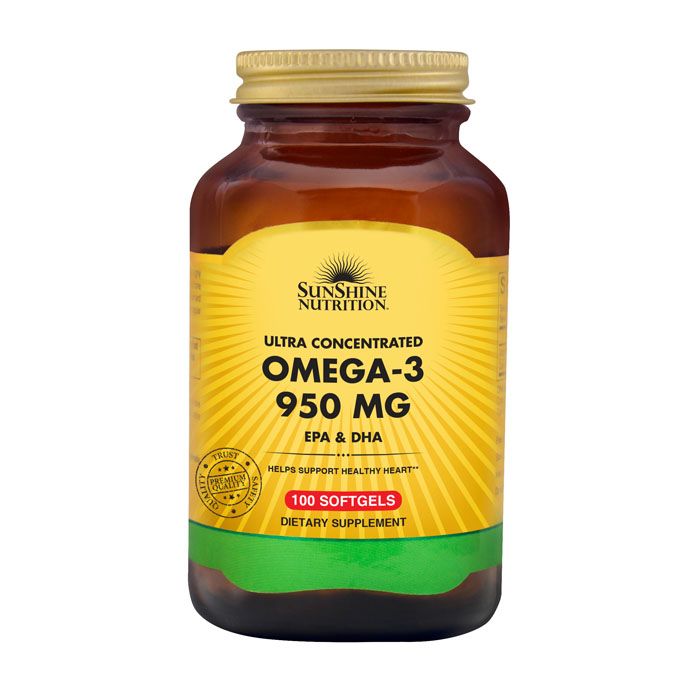 Sunshine Nutrition Ultra Concentrate Omega-3 950mg EPA & DHA 100 Softgels Sunshine Nutrition